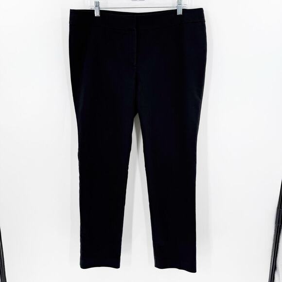 ANN TAYLOR FACTORY MODERN Black Straight Leg Dress Pants  Sz 14 - Picture 2 of 13